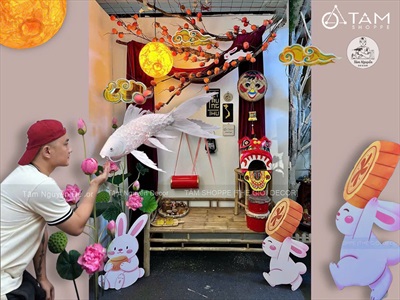 Backdrop Trung thu chủ đề Trăng treo [2025 - Tâm Nguyễn Decor] CC-TRUNGTHU-2501